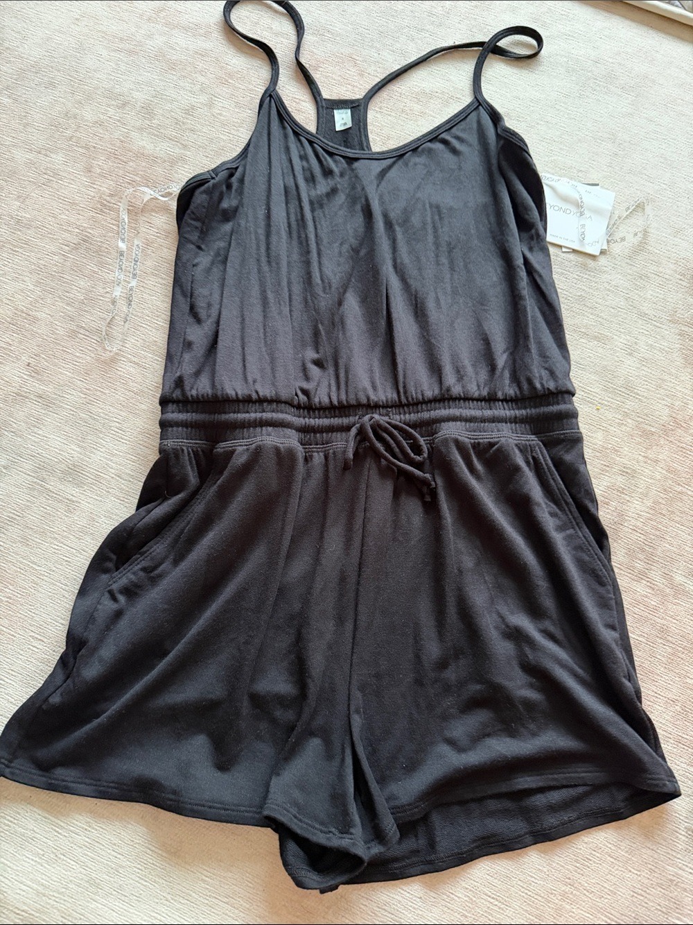 Beyond Yoga Black Seaside Romper Small - Picture 3 of 6